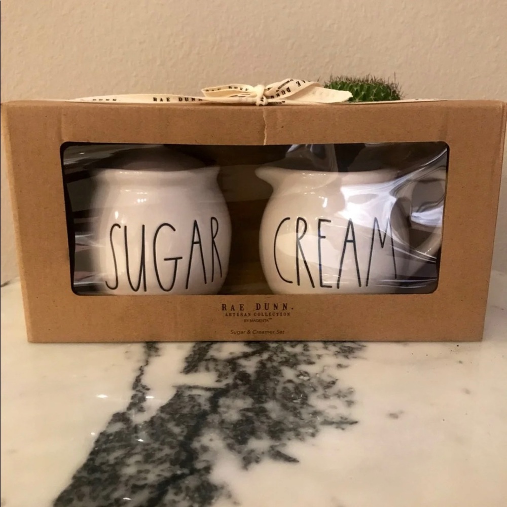 NWOT Rae Dunn “Cream and Sugar” set